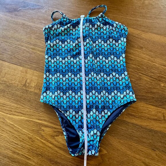 VILEBREQUIN Sea Turtles Swimsuit Girls 6 7 8 128cm NEW Blue Turtle Print NWT - Picture 11 of 11